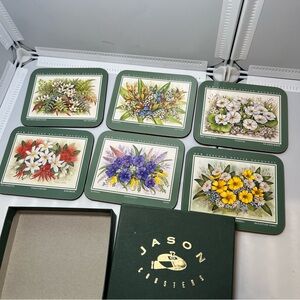 Vintage Jason Placemats Set of 6 New Zealand 1960s Native Bouquets NZ